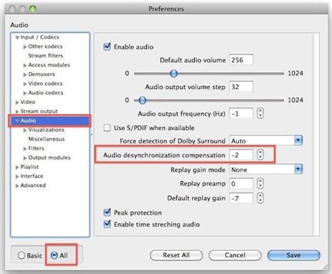 vlc adjust audio sync, 