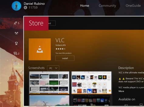 vlc for xbox one, Universal vlc app now available on the xbox one. Xbox vlc app uwp