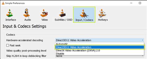 vlc player gpu acceleration, Vlc media player energy optimization with gpu