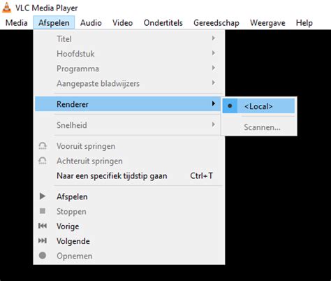 vlc renderer scanning greyed out, 