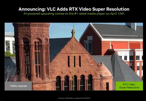 vlc with rtx video super resolution support, Vlc media player got rtx video super resolution ai upscaling