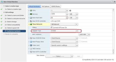 vmware network adapter types, Vmware esxi 7.0 or 6.7 direct console user interface (dcui