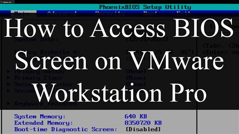 vmware workstation player bios, How to access bios screen on vmware workstation pro