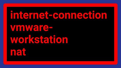 vmware workstation pro nat no internet, Virtual networking in vmware workstation
