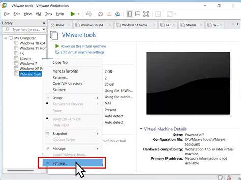 vmware workstation settings greyed out, Edit virtual machine settings