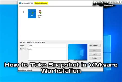vmware workstation take snapshot, Vmware workstation สร้าง snapshot แล้วช้า ขึ้นสถานะ save state