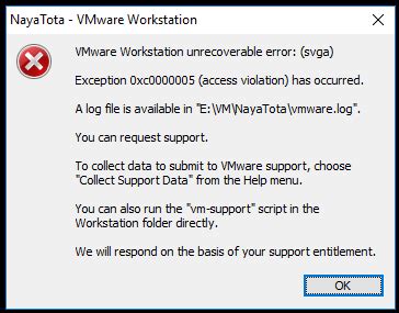 vmware workstation unrecoverable error svga, Sửa lỗi vmware workstation unrecoverable error: svga isbrenderercomm