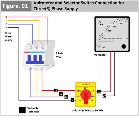 voltmeter selector switch wiring diagram 