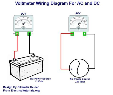 voltmeter wiring schematics 