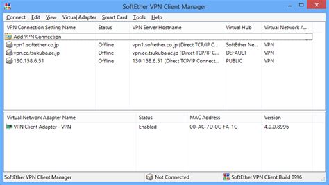 vpn client manager download, Download softether vpn client software to remote access your system. Vpn client softether software functions other