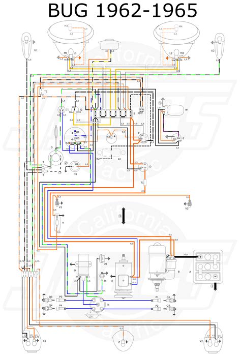 vw wiring diagram for 1961 