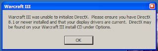 warcraft iii was unable to initialize directx, Warcraft iii was unable to initialize-warcraft iii was unable to