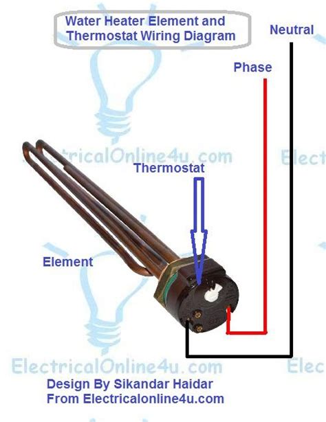 water heater heating element wiring 