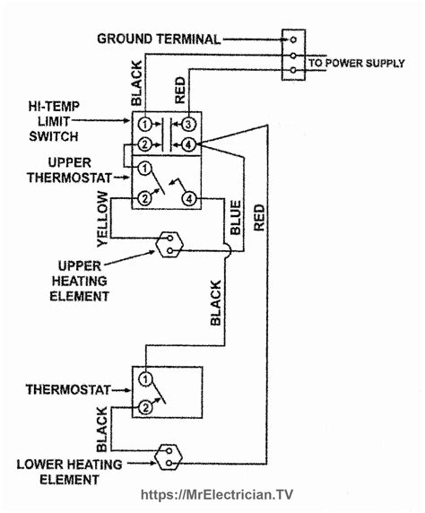 water heater switch wiring diagram 