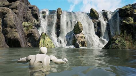 waterfall unreal engine, Discover the magnificent hidden waterfall: unreal engine 5 delivers