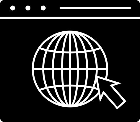 web browser icon in black and white, Black and white web browser window icon. 24276193 vector art at vecteezy