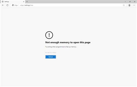 web page out of memory, 
