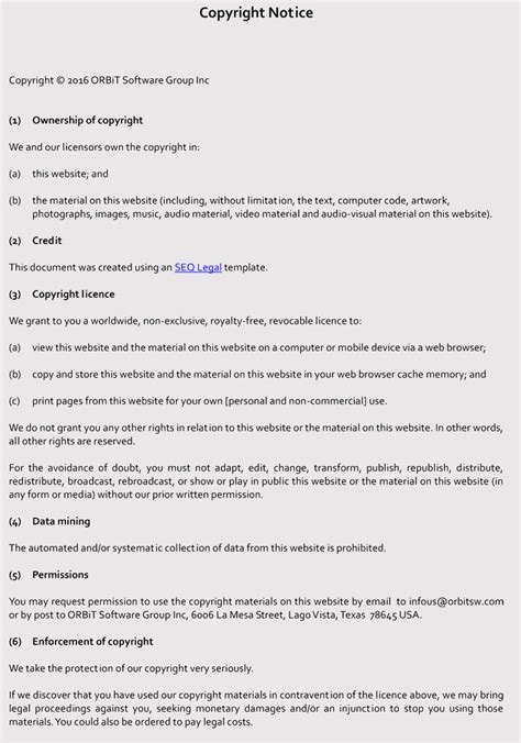 website. copyright statement example, Copyright statement