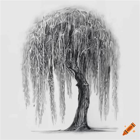 weeping willow tree sketches, Download weeping willow tree pencil drawing sketches online