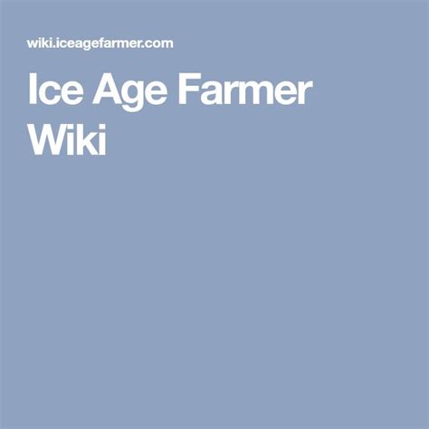 what happened to ice age farmer