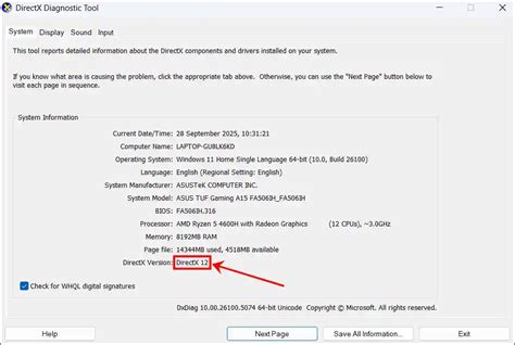 what is my current directx version, How to check and update the directx version installed on your system. Directx wintips