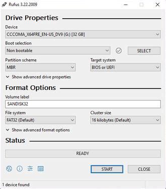 what is non bootable in rufus, 