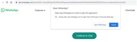 whatsapp open javascript, Floating whatsapp chatbox with jquery