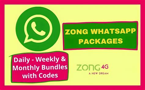 whatsapp zong package 2025, Zong whatsapp package monthly