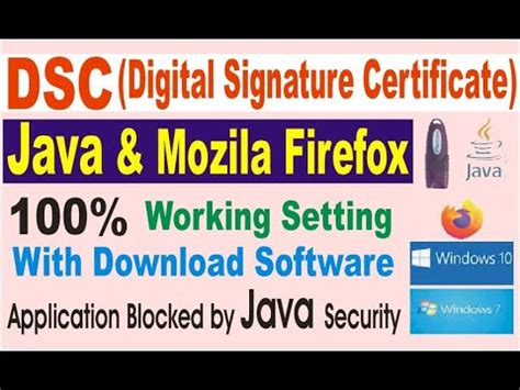 which mozilla version support java for dsc, How to install java supported mozilla firefox esr 52.2.0 to run. Requirement of browser & java version for epf unified portal