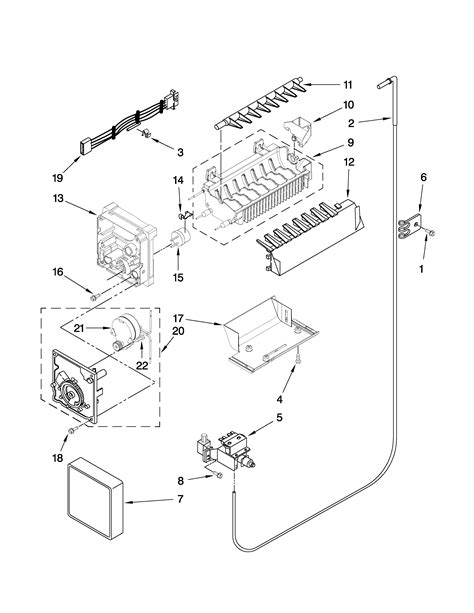 whirlpool ice maker parts diagram