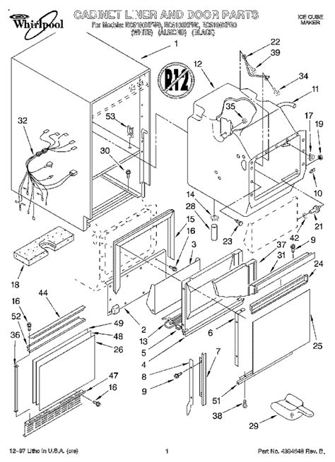 whirlpool refrigerator ice maker parts diagram
