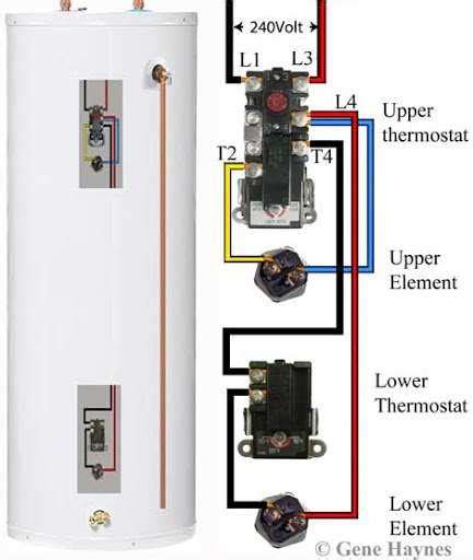 whirlpool water heater thermostat wiring 