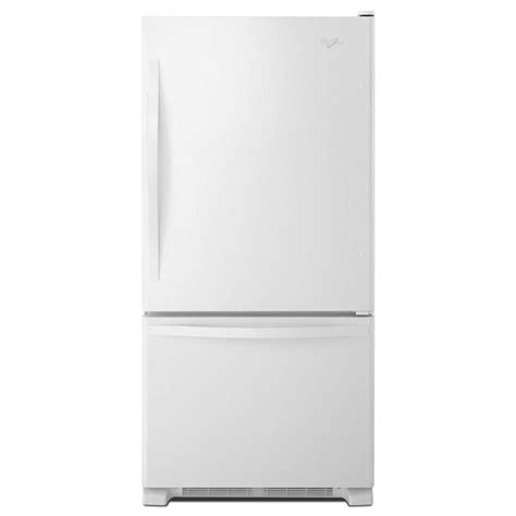 white bottom freezer refrigerator with ice maker
