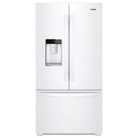white counter depth refrigerator with ice maker
