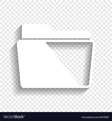 white folder icon vector, White folder icon isolated on transparent vector image, 41% off