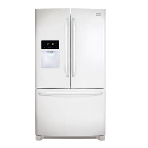 white refrigerator with ice maker
