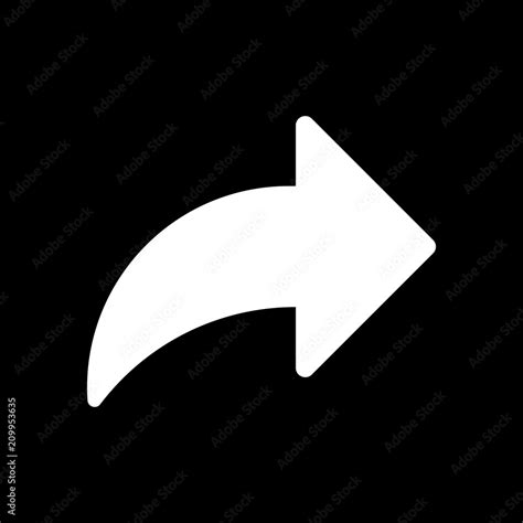 white share button arrow icon, Share button icon in flat style. arrow sign vector illustration on