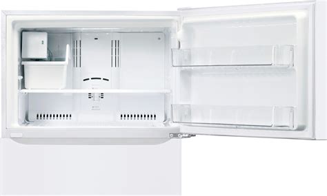white top freezer refrigerator with ice maker