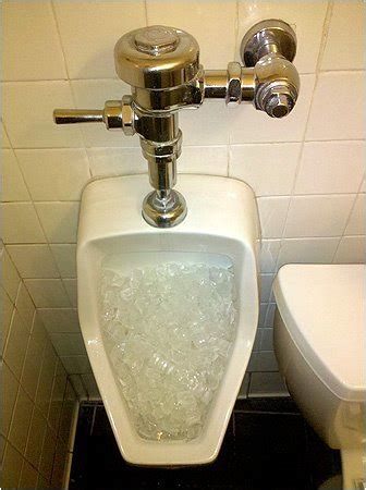 why put ice in urinals
