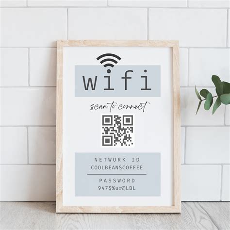 wi-fi qr code notice template, Wi-fi qr code blank template