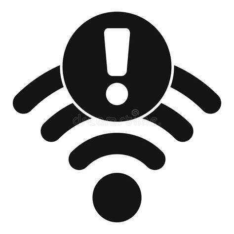 wifi driver exclamation mark, Wifi exclamationmark vector svg icon