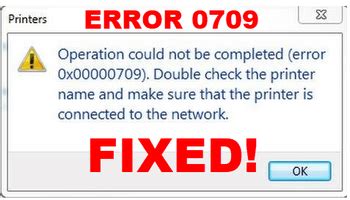windows 10 share printer error 709, Error 0x00000709 windows couldn't connect to the printer. Cara sharing printer windows xp