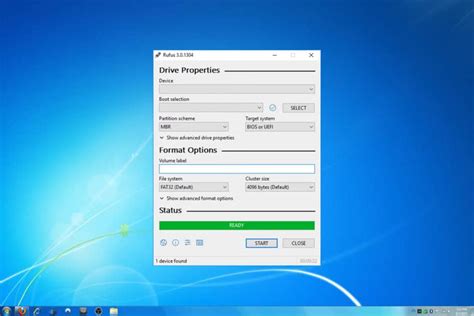 windows 7 rufus settings, 