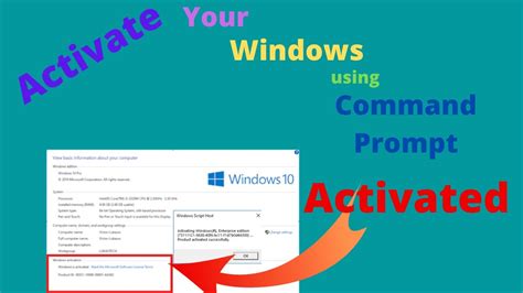 windows activation using command prompt, Navigating windows 10 pro activation with the command prompt
