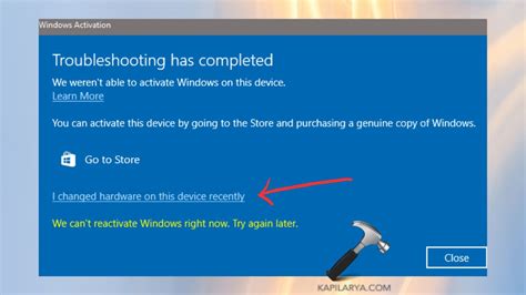 windows changed hardware can't activate, Unable to activate windows after hardware change [fix]