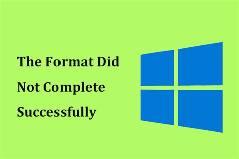 windows format did not complete successfully, Fix error 