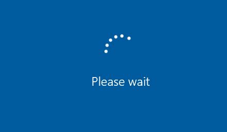 windows loading please wait, 