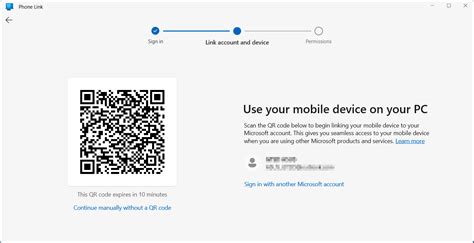 windows phone link app qr code, Link your phone with windows pc using qr code