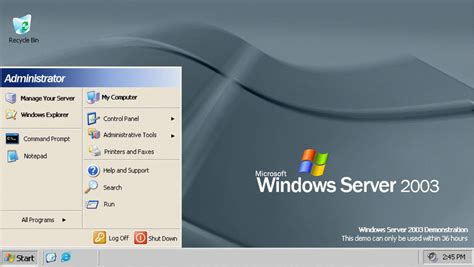 windows server 2003 system, O sistema operacional microsoft windows server 2003 de 2003 – mcc