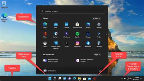 windows taskbar and start menu icon, How to customize the windows 11 start menu and taskbar